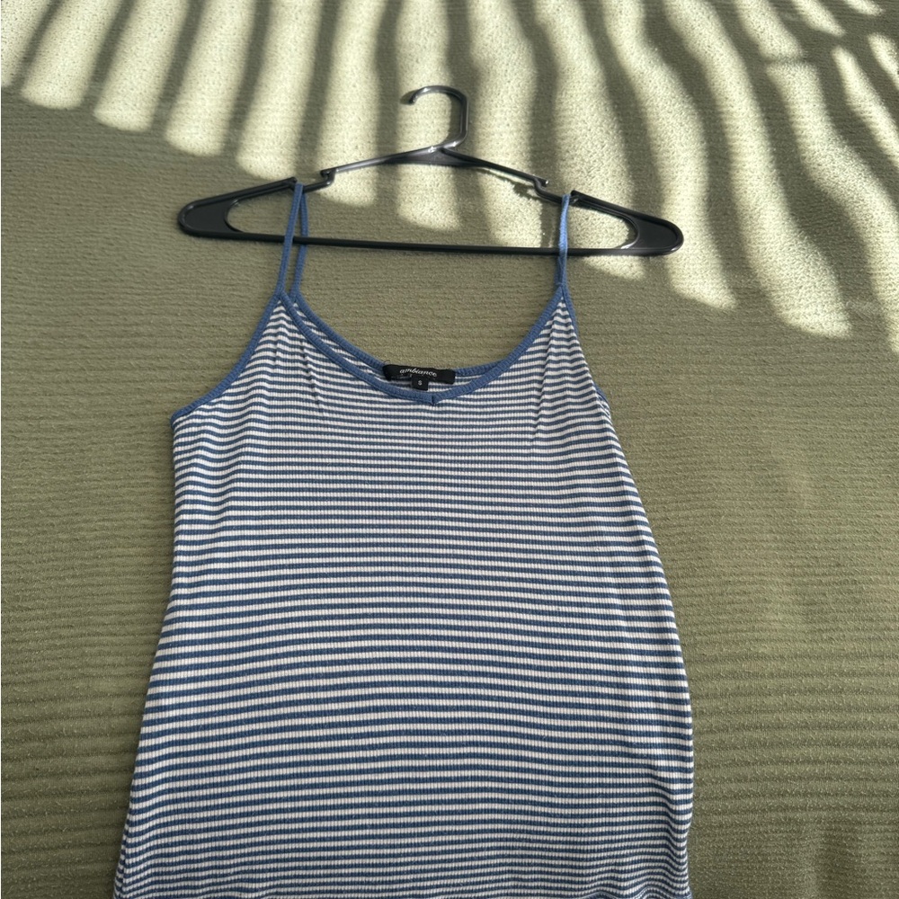 Ambiance Blue and White Striped Camisole